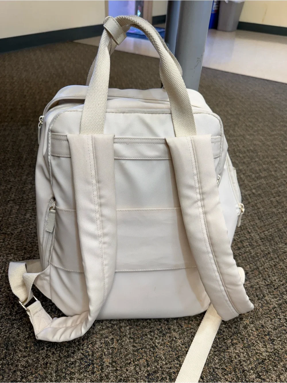 BEIS Expandable Backpack in Beige